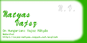 matyas vajsz business card